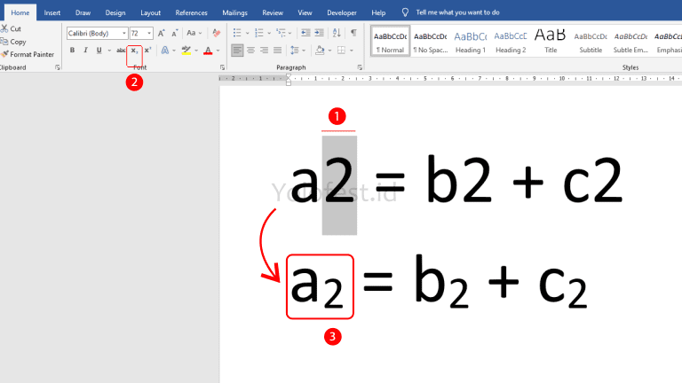 Cara Membuat Pangkat Di Ms Word Pangkat Atas Dan Bawah 8464