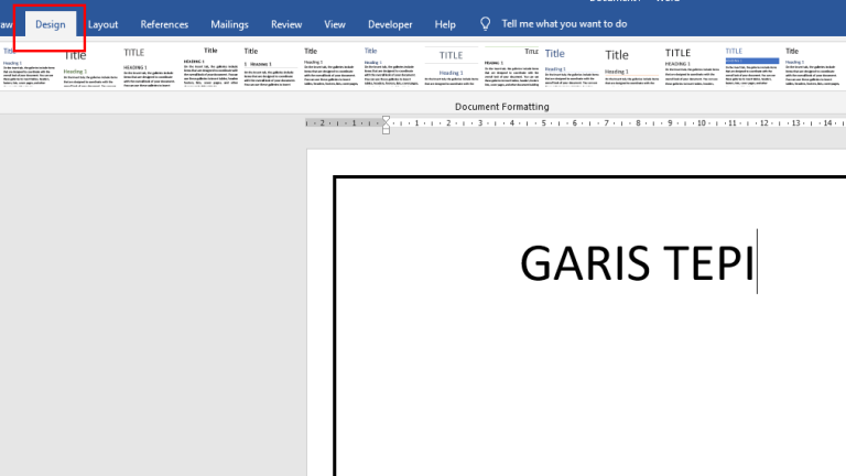 Cara Membuat Garis Tepi di Microsoft Word