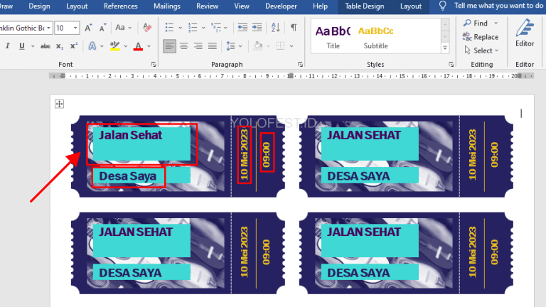 Cara Membuat Kupon Undian dengan Ms Word yang Mudah