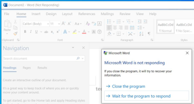 Mengatasi Ms Word Not Responding